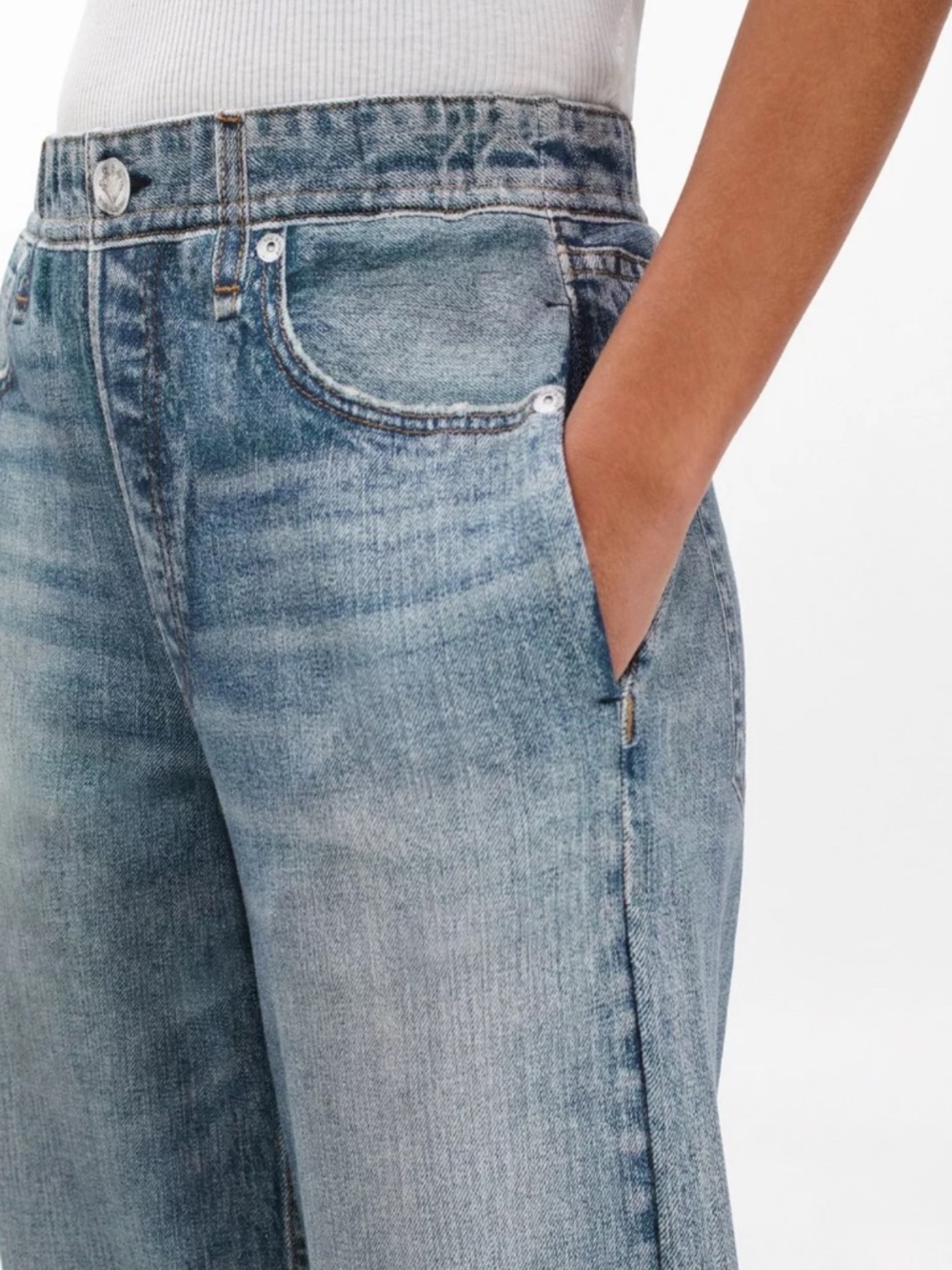 Rag and Bone Miramar Wide Leg Pant Scarlet Size S/P NWT (Q) - Picture 3 of 9